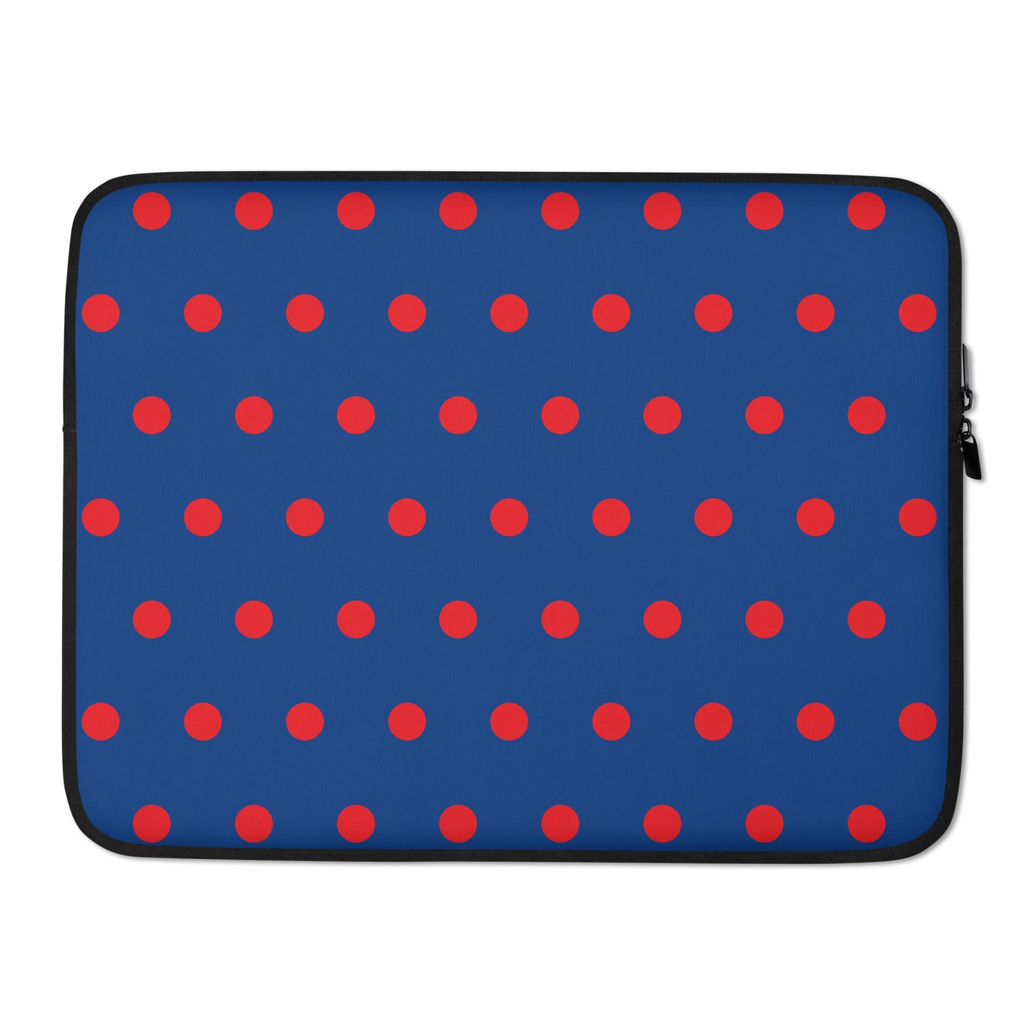 Red Polka Dot Blue Laptop Sleeve