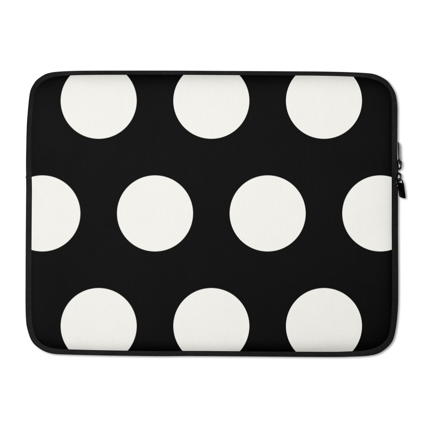 Off White Dots Black Laptop Sleeve