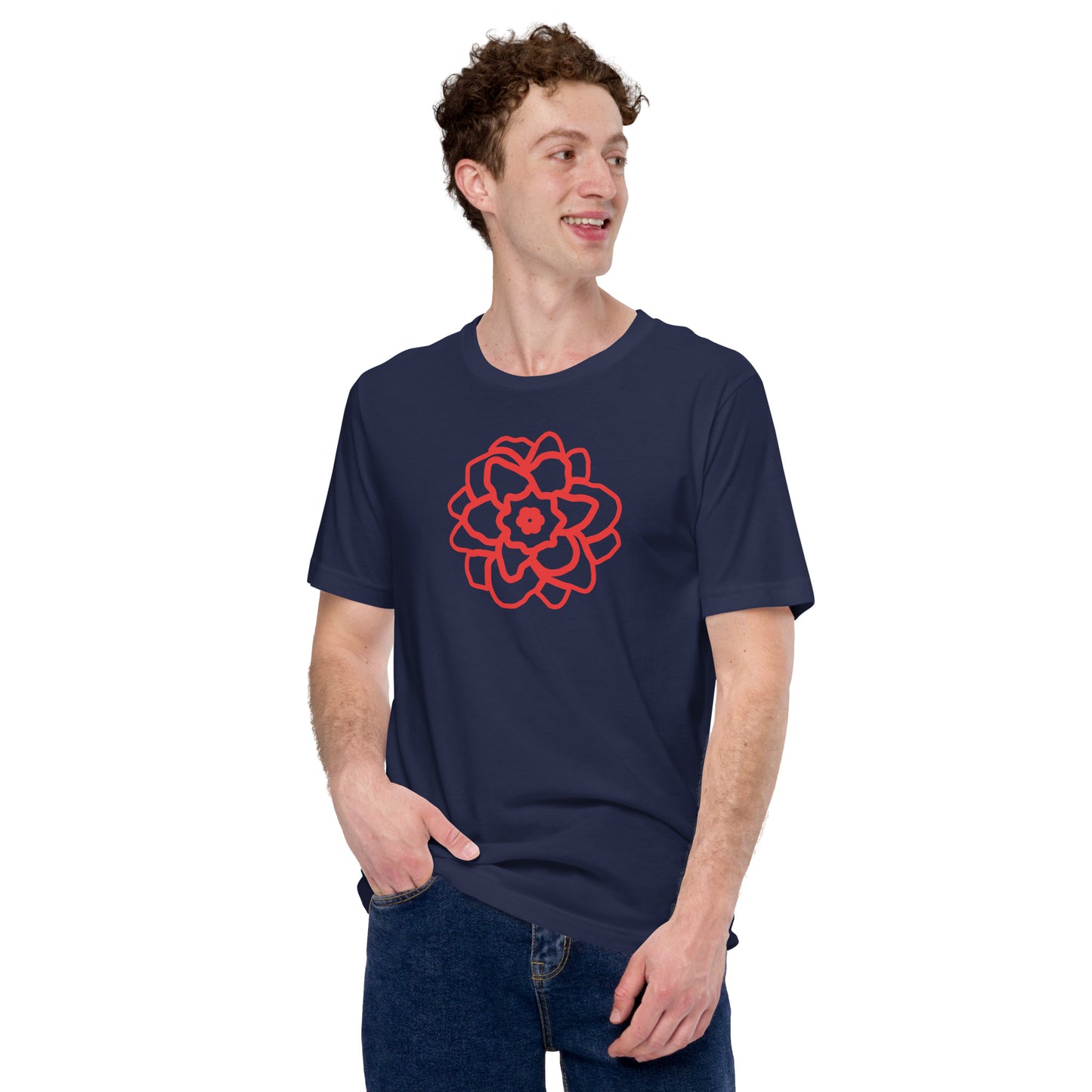 Red Rose Navy T-Shirt