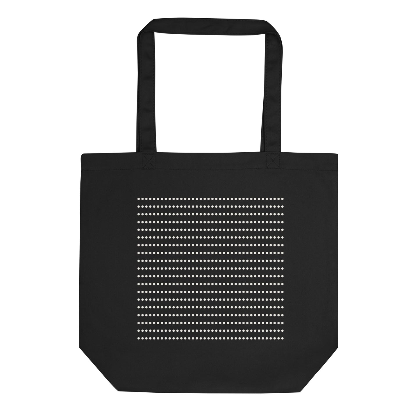 Off White Tiny Dots Black Organic Twill Tote