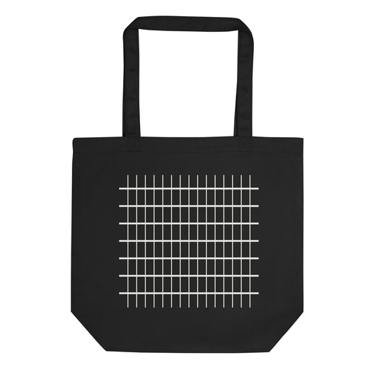 Off White Grid Black Organic Cotton Twill Tote