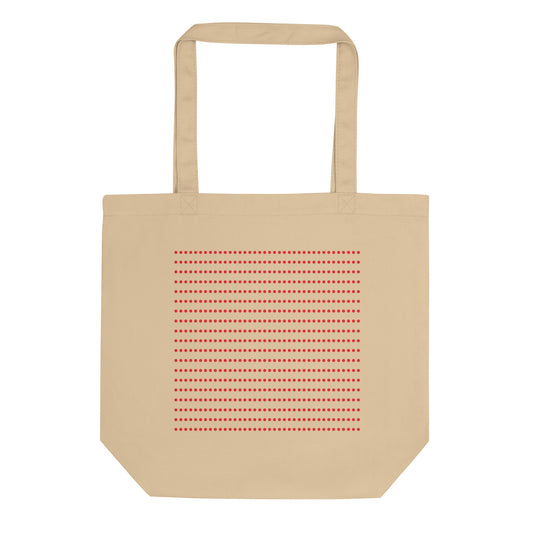 Red Tiny Dots Organic Cotton Twill Tote