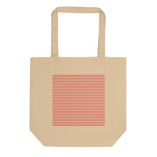 Red Stripes Organic Cotton Twill Tote