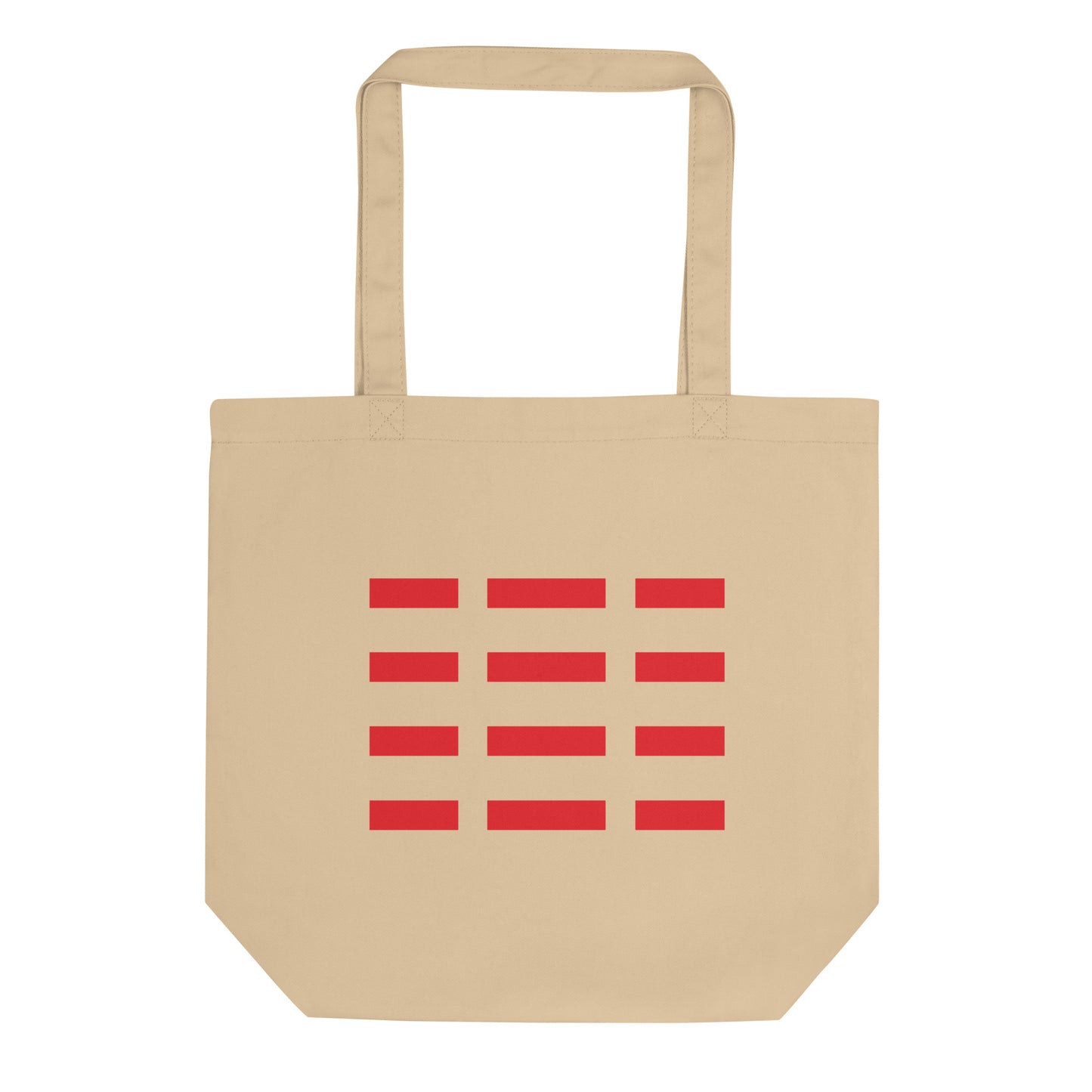 Red Blocks Organic Cotton Twill Tote