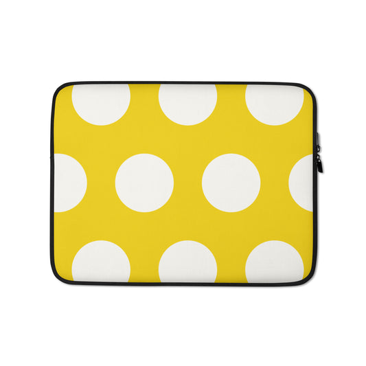 Off White Dots Yellow Laptop Sleeve