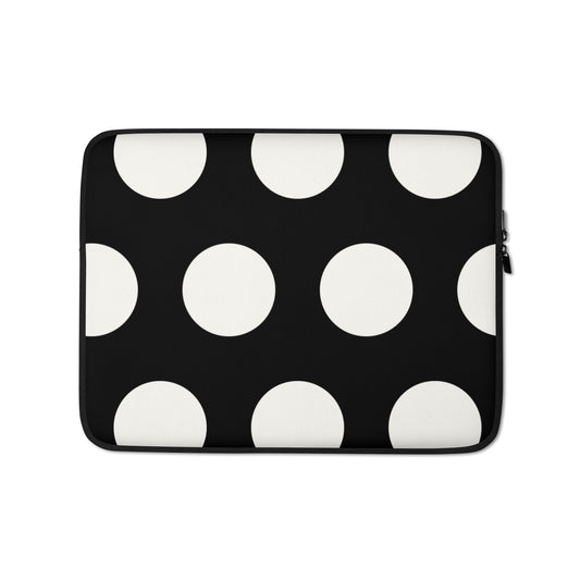 Off White Dots Black Laptop Sleeve