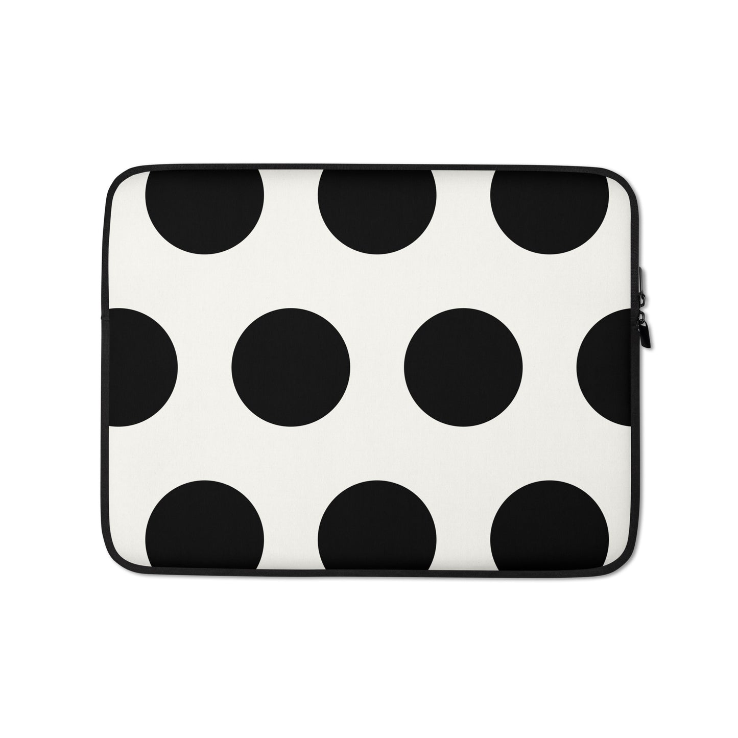 Black Dots Off White Laptop Sleeve