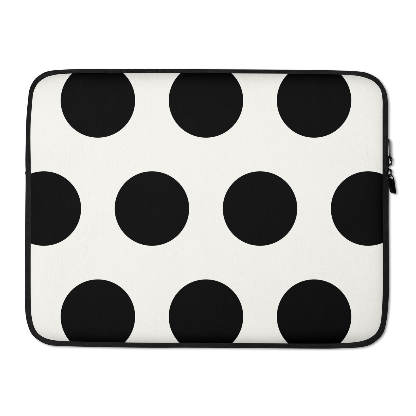 Black Dots Off White Laptop Sleeve