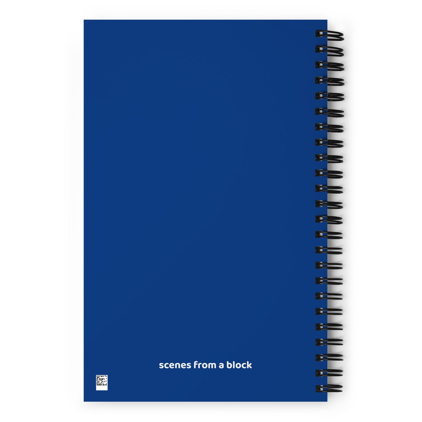 Fuchsia Squares Blue Spiral Notebook