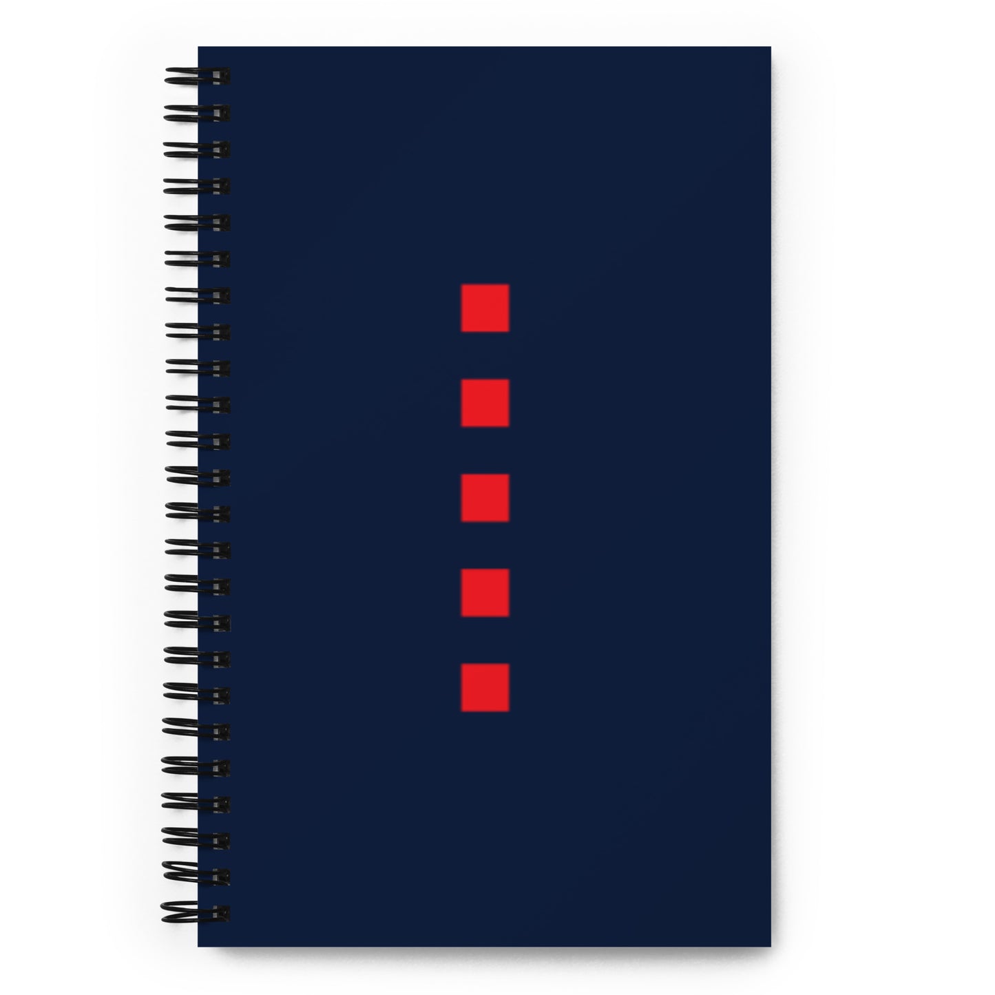 Red Squares Navy Spiral Notebook