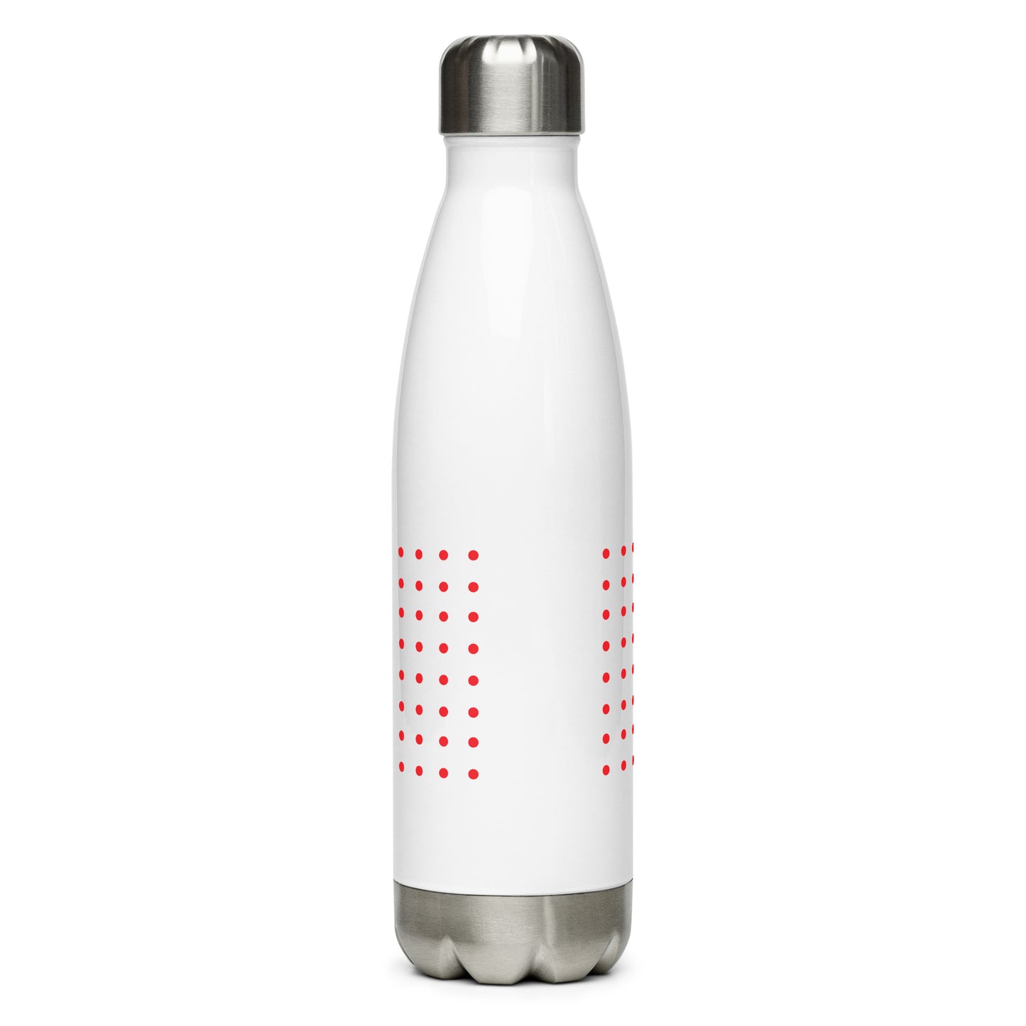 Red Dots Stainless Steel Water Bottle