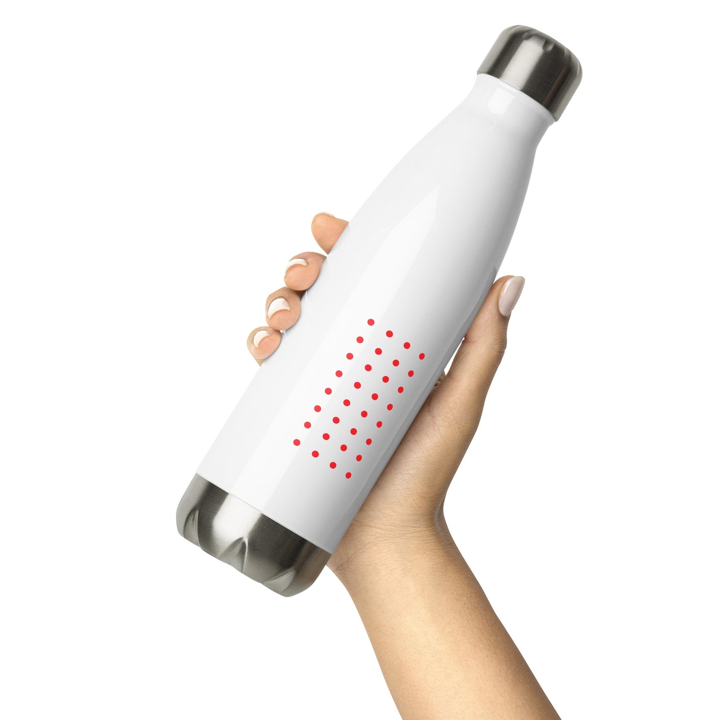 Red Dots Stainless Steel Water Bottle