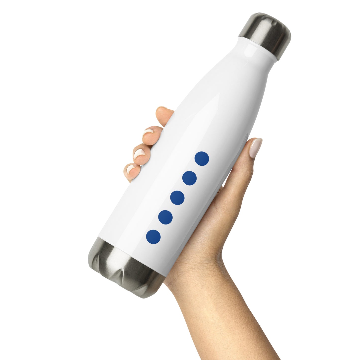 Blue Circles Line Stainless Steel Water Bottle