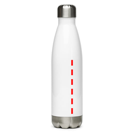 Red Dashes Stainless Steel Water Bottle