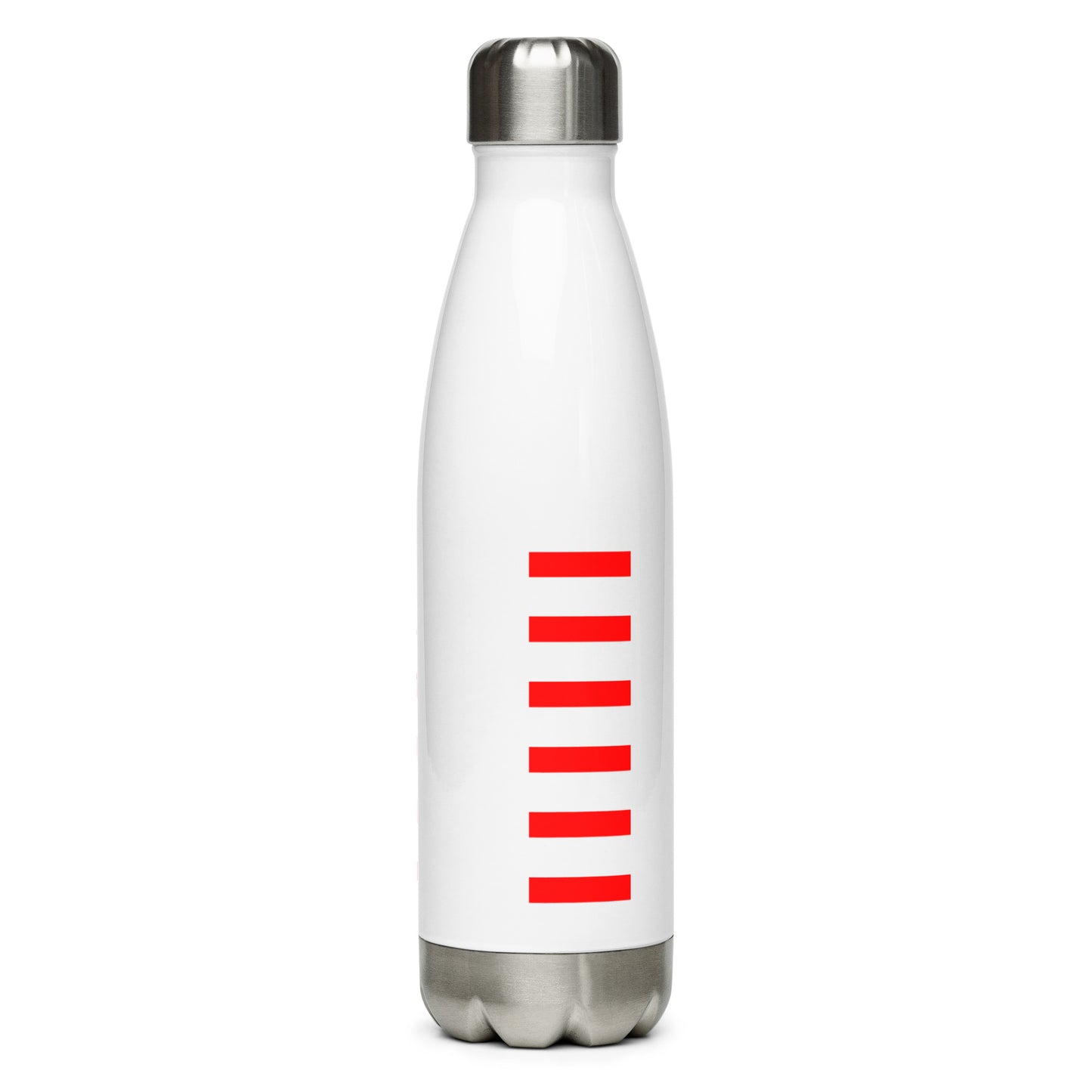 Red Stack Stainless Steel Water Bottle