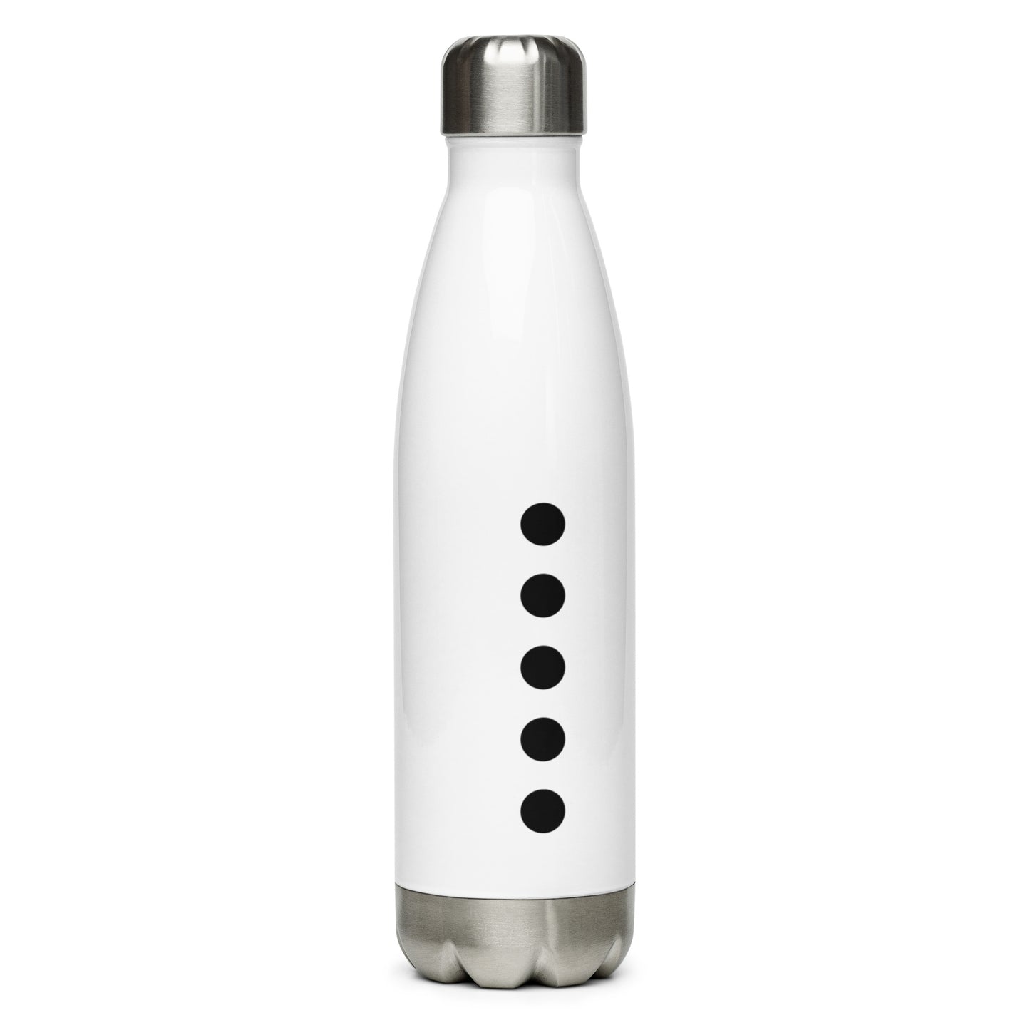 Black Circles Line Stainless Steel Water Bottle