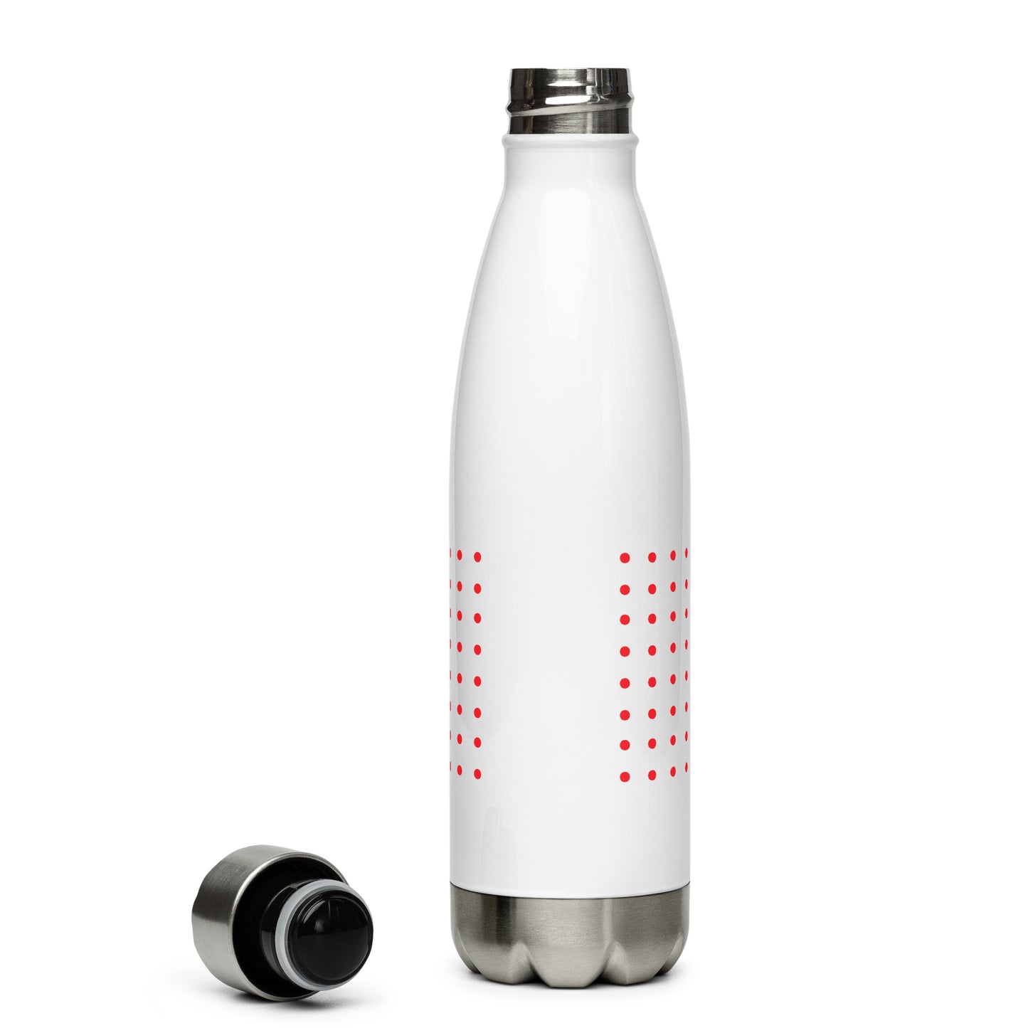 Red Dots Stainless Steel Water Bottle