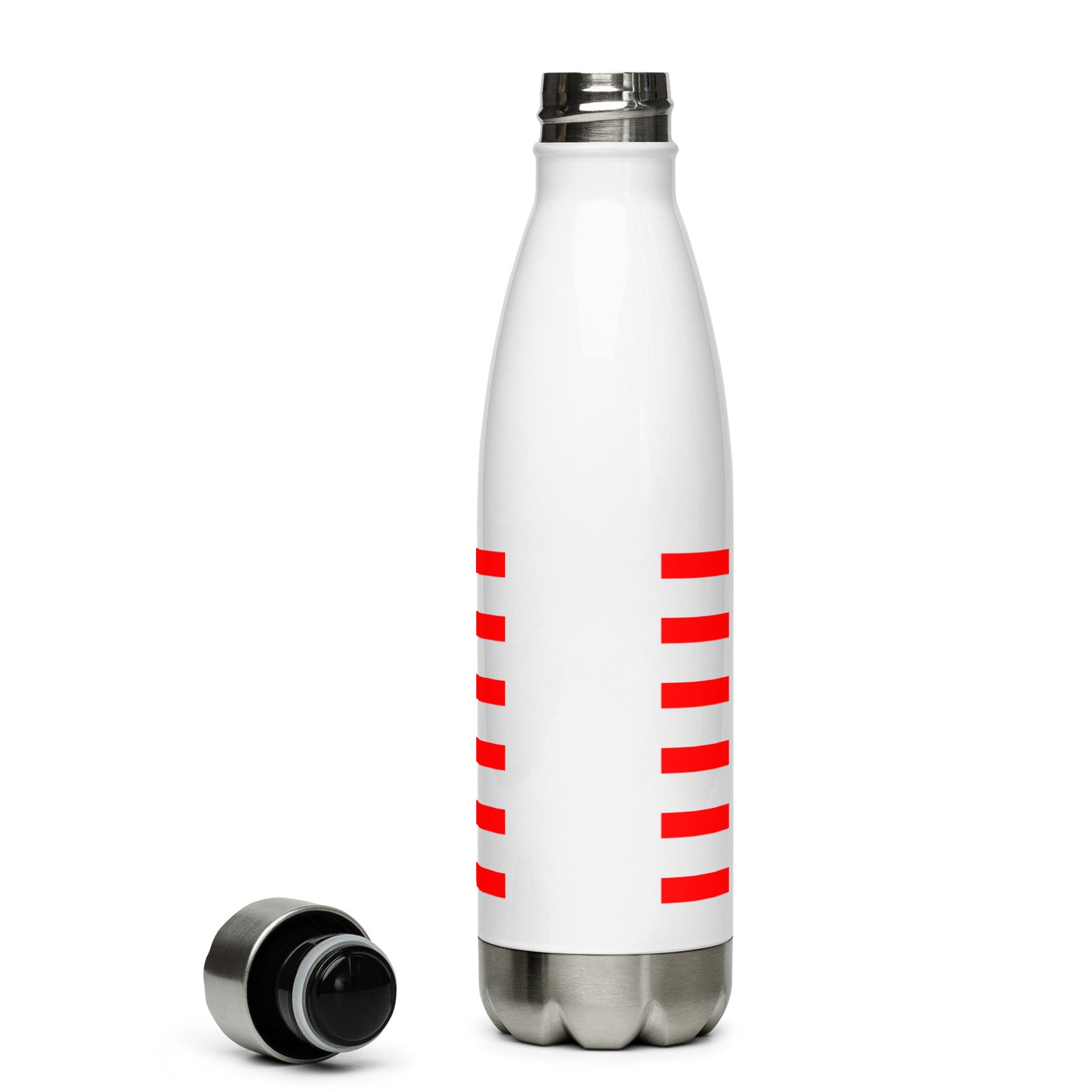 Red Stack Stainless Steel Water Bottle