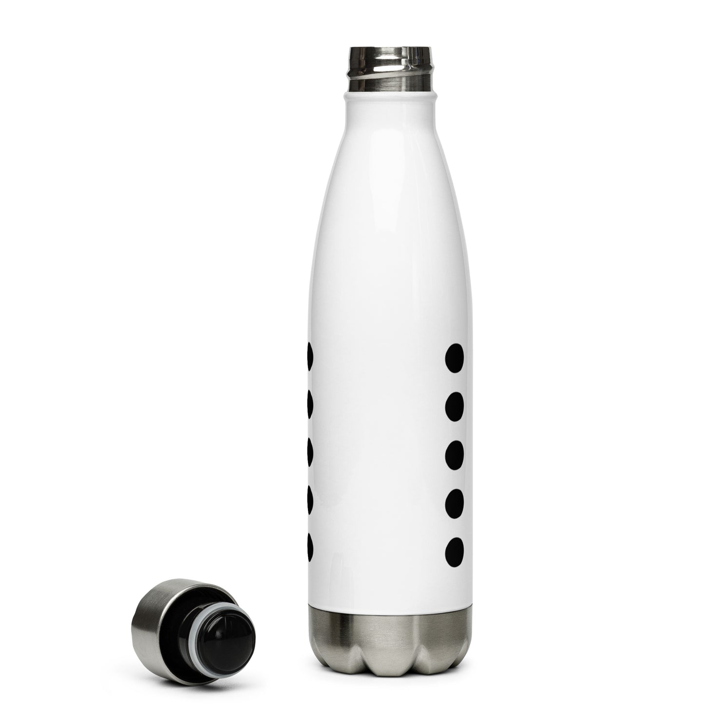 Black Circles Line Stainless Steel Water Bottle