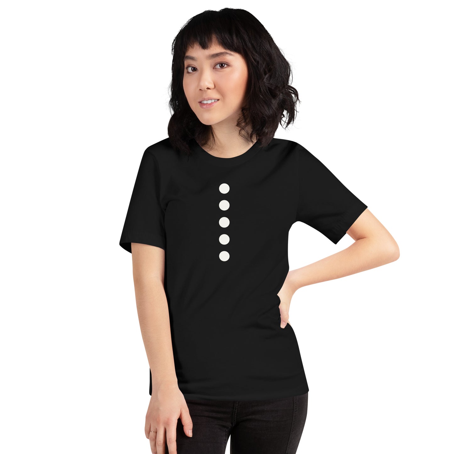 Off White Dotted Line Black T-Shirt