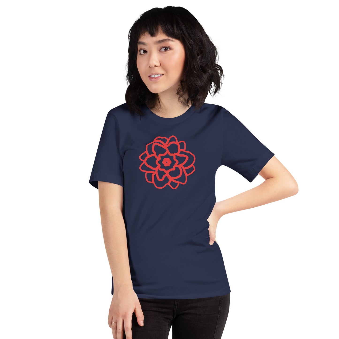 Red Rose Navy T-Shirt