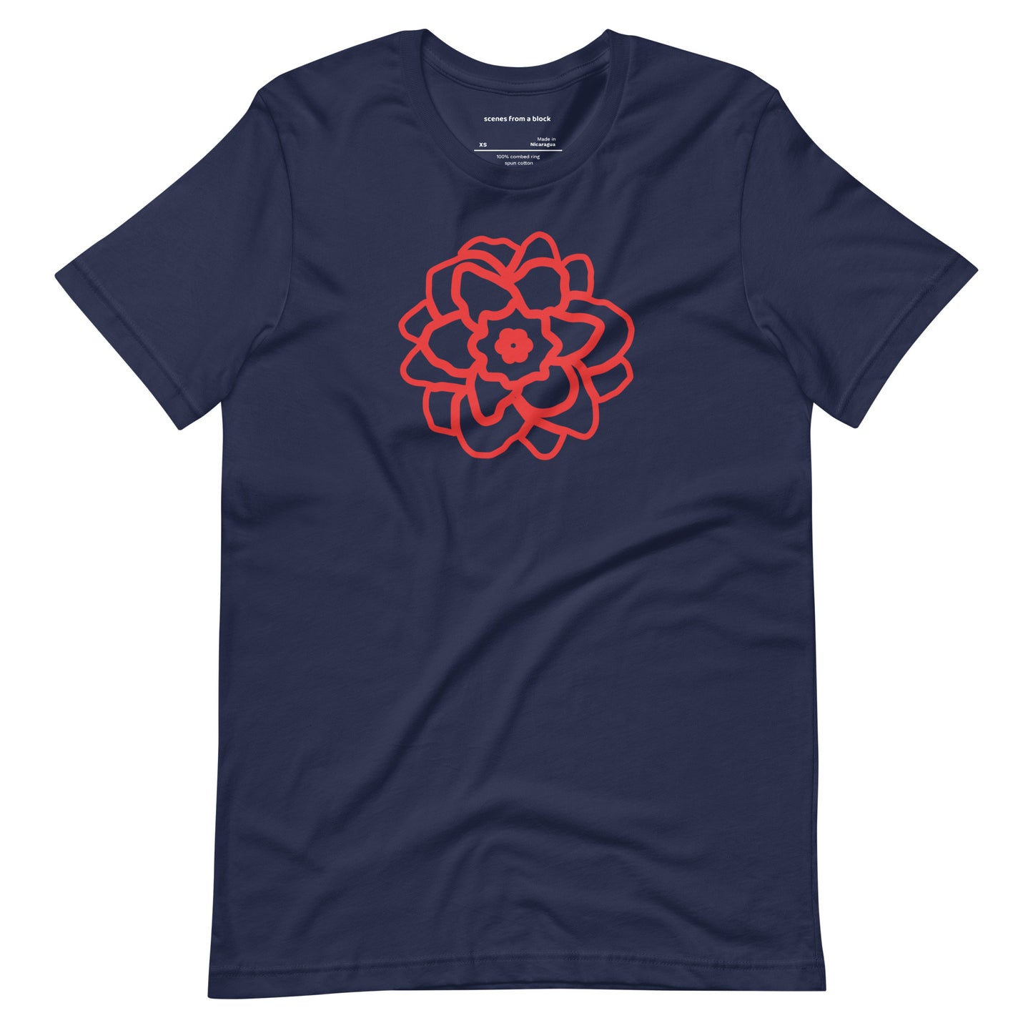 Red Rose Navy T-Shirt