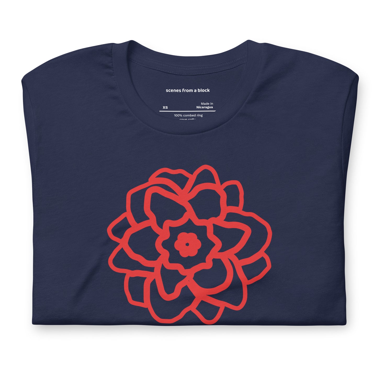 Red Rose Navy T-Shirt